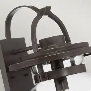 Quintiesse kinkiet loft LASALLE L, drewno, zachodni brąz, LED, 300mm, nowoczesny, ścienny