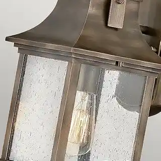 Quintiesse kinkiet zewnętrzny Grant S, oksydowany brąz, industrialny, IP65, stal, 30cm