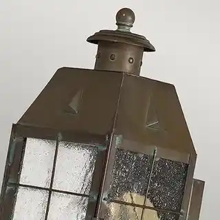 Nantucket M kinkiet zewnętrzny, industrialny, mosiądz, Quintiesse