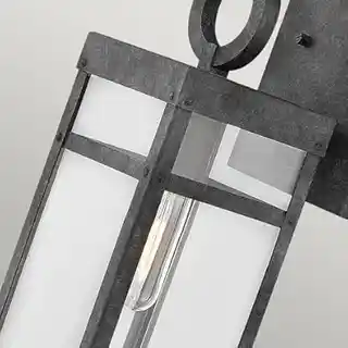 Quintiesse Kinkiet zewnętrzny PORTER M, stalowy, cynk, industrialny, nowoczesny, IP65, 30cm