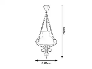 Rabalux Żyrandol PETRONEL 7076