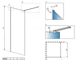 Radaway Modo New Gold II Kabina walk-in 100cm