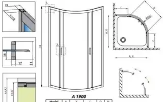 Radaway Premium Plus A Kabina półokrągła 80x80 brązowe