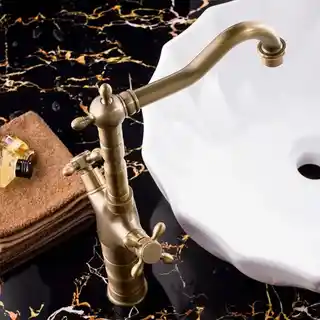 Rea B5521 bateria kuchenna umywalkowa Rustico złota antyczna, chrom, wysokociśnieniowa, ceramiczna głowica
