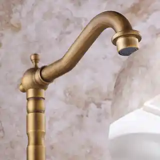 Rea B5521 bateria kuchenna umywalkowa Rustico złota antyczna, chrom, wysokociśnieniowa, ceramiczna głowica
