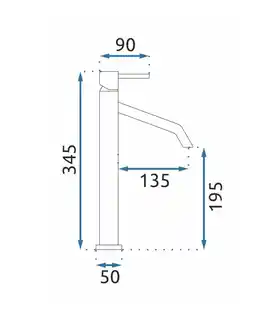 Rea Bateria umywalkowa Level wysoka czarna- Rea -B2047