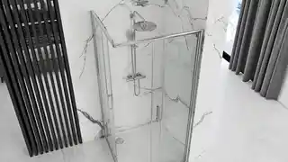Rea K0863 Punto kabina prysznicowa bez brodzika 80x80 szkło transparent, srebrne profile