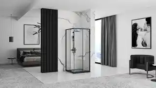 Rea K4801 Punto Black kabina prysznicowa bez brodzika 900x900x1900 szkło transparent