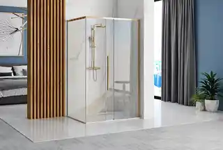 Rea K4900 Solar Gold kabina prysznicowa 900x900 szkło transparent