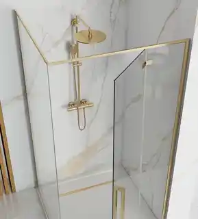 Rea K4903 Fargo Gold Kabina bez brodzika 900x900x1900, transparent, uniwersalny kierunek