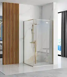 Rea K4907 Fargo L Gold Kabina prysznicowa bez brodzika 800x1000x1900 transparent uniwersalny kierunek