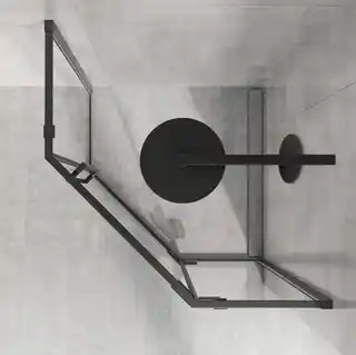 Rea K5623 Diamond Black Mat kabina prysznicowa pięciokątna 100x100