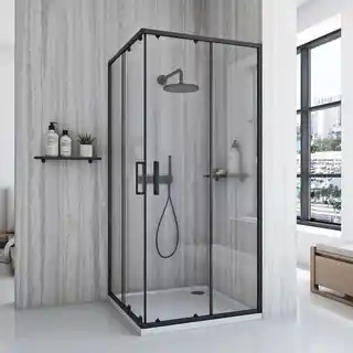 Rea K6448 City Black kabina bez brodzika 80x80x190 szkło transparent
