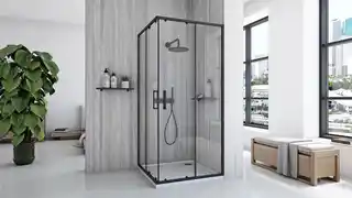 Rea K6448 City Black kabina bez brodzika 80x80x190 szkło transparent