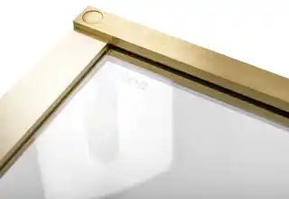 Rea K6609 Hugo Gold Brush kabina prysznicowa 90x90x200 drzwi 90, szkło hartowane, aluminiowe profile, bezpieczne zawiasy