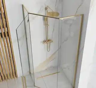 Rea K6616 Diamond Gold kabina bez brodzika 100x100x195 szkło transparent