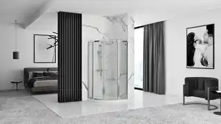 Rea -K7904 Look Chrom Kabina półokrągła bez brodzika 80x80x190 szkło transparent