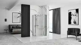 Rea -K7904 Look Chrom Kabina półokrągła bez brodzika 80x80x190 szkło transparent
