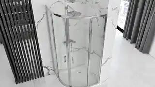 Rea -K7904 Look Chrom Kabina półokrągła bez brodzika 80x80x190 szkło transparent