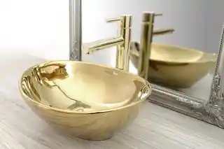 Rea Tess Bateria umywalkowa wysoka złota REA-B8803