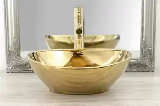 Rea Tess Bateria umywalkowa wysoka złota REA-B8803