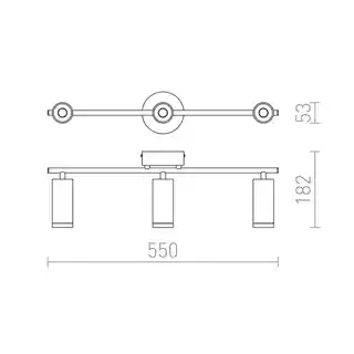 Rendl Kinkiet nowoczesny BOGARD III R12505 czarny LED 3x5W 3000K 1050 lm metalowy