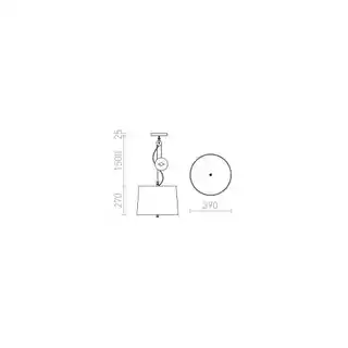 Rendl lampa wisząca abażur LEVITA czarna chrom 230V E27 42W R12478