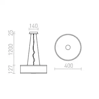 Cassandra 40 lampa wisząca nowoczesna chrom 230V 2GX13 22 40W R10522