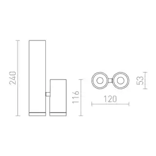 Rendl BOGARD TWIN lampa sufitowa nikiel mat 230V LED 2x5W 3000K ruchoma R12500