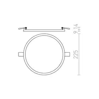 Rendl oprawa wpuszczana okrągła HUE R 22 nikiel mat 230V LED 24W 3000K