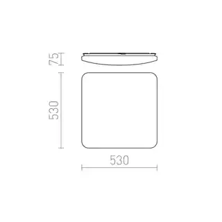 Rendl plafon nowoczesny SEMPRE 53 R12442 akryl mleczny 230V LED 56W 3000K