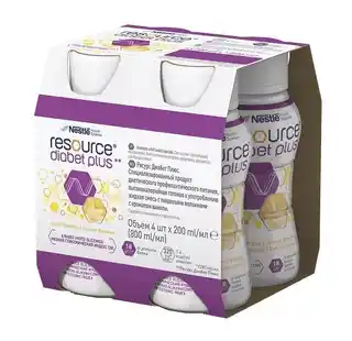 Resource Diabet Plus smak waniliowy 4x200ml