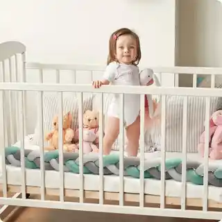 Ricokids Otulacz do łóżeczka 3m miętowo-szary