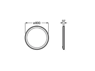 Roca A812337000 IRIDIA Lustro LED okrągłe 800 mm