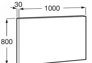 Roca A812398000 LUNA Lustro ambientowe 100X800