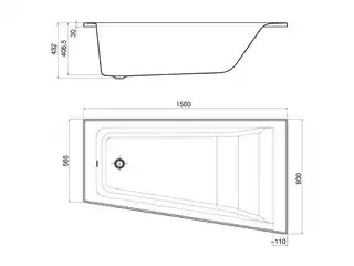 Roca Easy Wanna narożna asymetryczna 150x80x40,6 cm akrylowa prawa biała