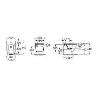 Roca Gap Bidet podwieszany 54x35 cm z powłoką biały A357475S00