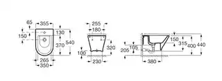 Roca Gap Round bidet wiszący z ukrytymi mocowaniami A3570N6000