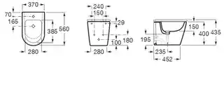 Roca Inspira Round Bidet stojący 37x56x40 cm biały A357527000