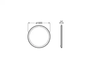 Roca Irida lustro łazienkowe Led 100x100cm A812338000