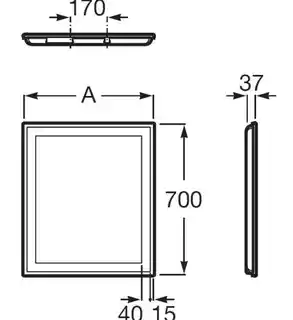 Roca Irida lustro łazienkowe Led 100x70cm A812342000