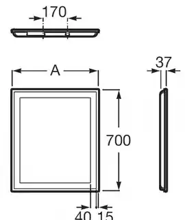Roca Irida lustro łazienkowe Led 60x70cm A812340000