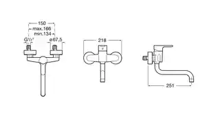 Roca L20 Bateria kuchenna natynkowa chrom A5A7609C00