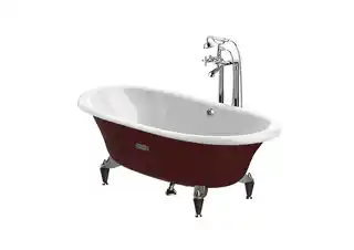 Roca Newcast Classic Wanna wolnostojąca 170x85x42 cm żeliwna z powierzchnią antypoślizgową biała/szara