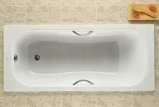 Roca Princess-N Wanna prostokątna 150x75x41,5 cm stalowa z powierzchnią antypoślizgową biała