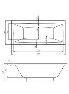 Roca Vita wanna 180x80cm z hydromasażem Smart WaterAir Plus