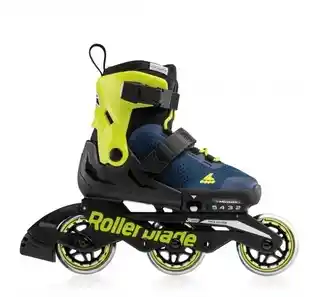 Rollerblade Microblade 3WD rolki dziecięce regulowane, rozmiar 33-36,5, niebiesko-zielone, kolekcja 2024