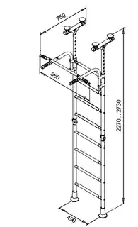 Romana Drabinka gimnastyczna Kometa 5 niebieska
