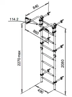 Romana Drabinka gimnastyczna Kometa Next 1 niebieska
