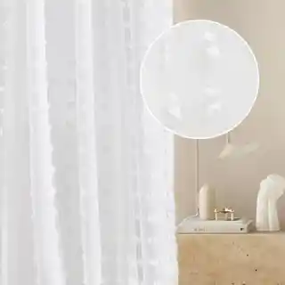 Room99 firana Casablanca biała 140x260, taśma, wysokiej jakości, elegancka, poliestrowa, łatwa w montażu